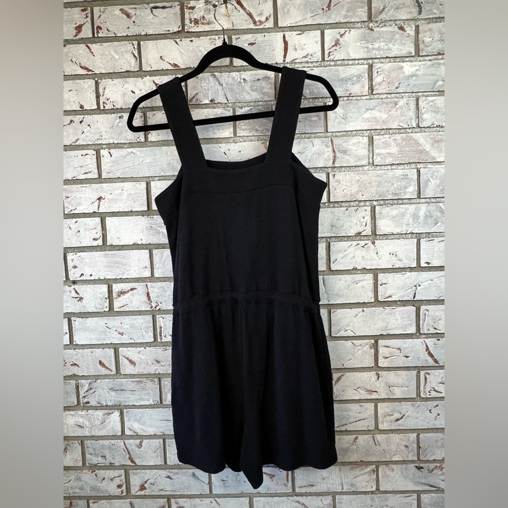 Madewell | Side-Button Drawstring Romper - Picture 5 of 7